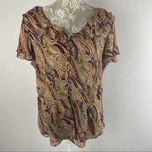 Lane Bryant Blouse Peplum Top Plus Size 14 16